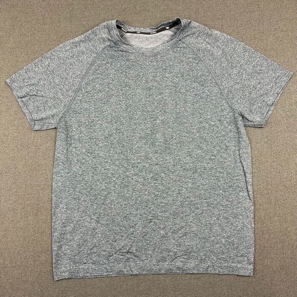 Rhone Shirt Mens Medium Blue Gray Tech Short Sleeve Active Casual Training Tee - Picture 1 of 6